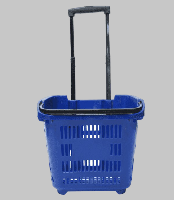 2 Wheel Plastic Basket